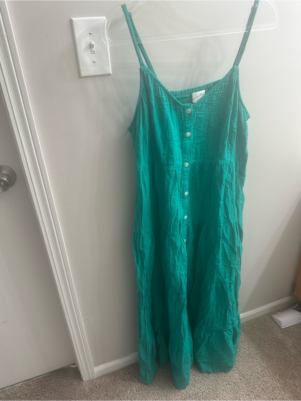 Universal Thread Teal Button-Front Dress